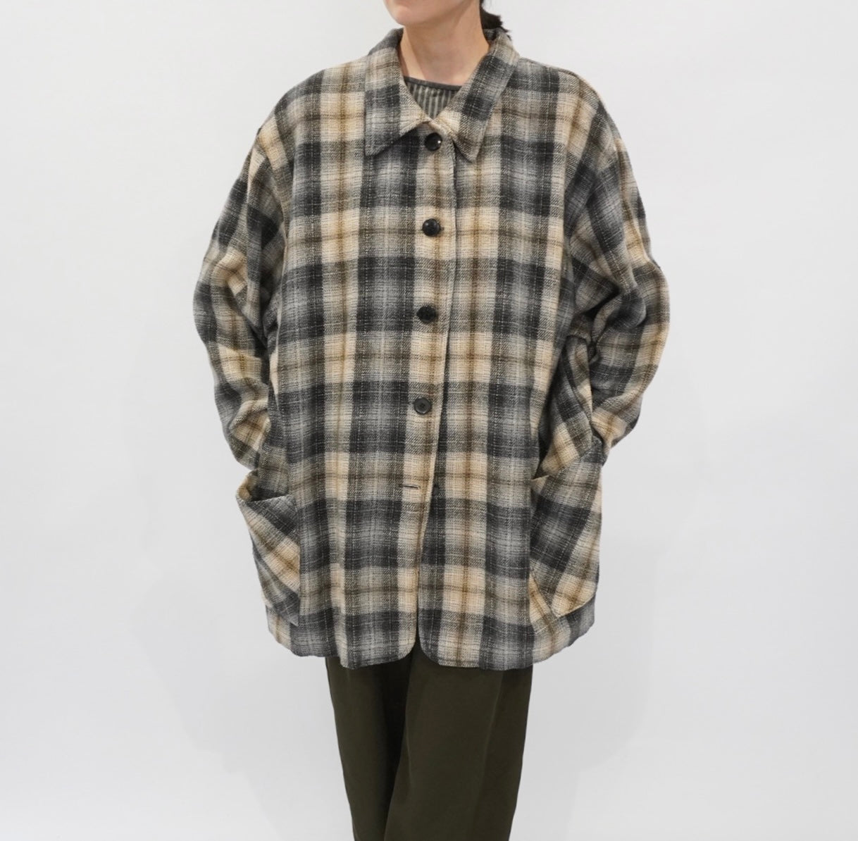 90s Plaid Light Jacket