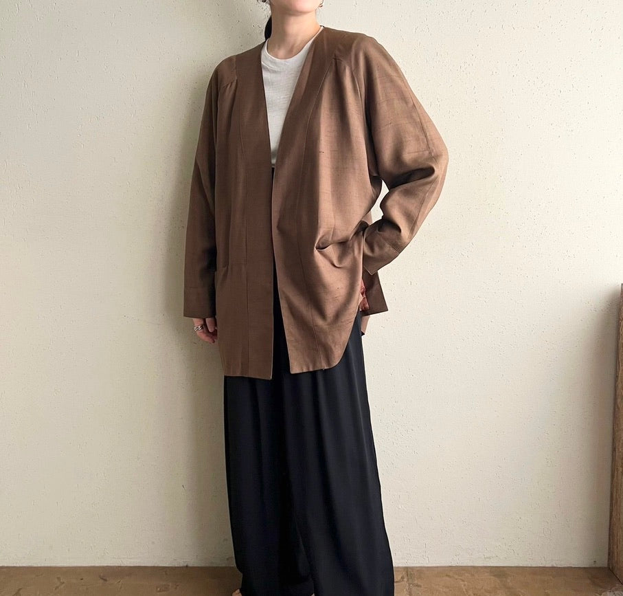80s Silk Linen Jacket Made in Canada