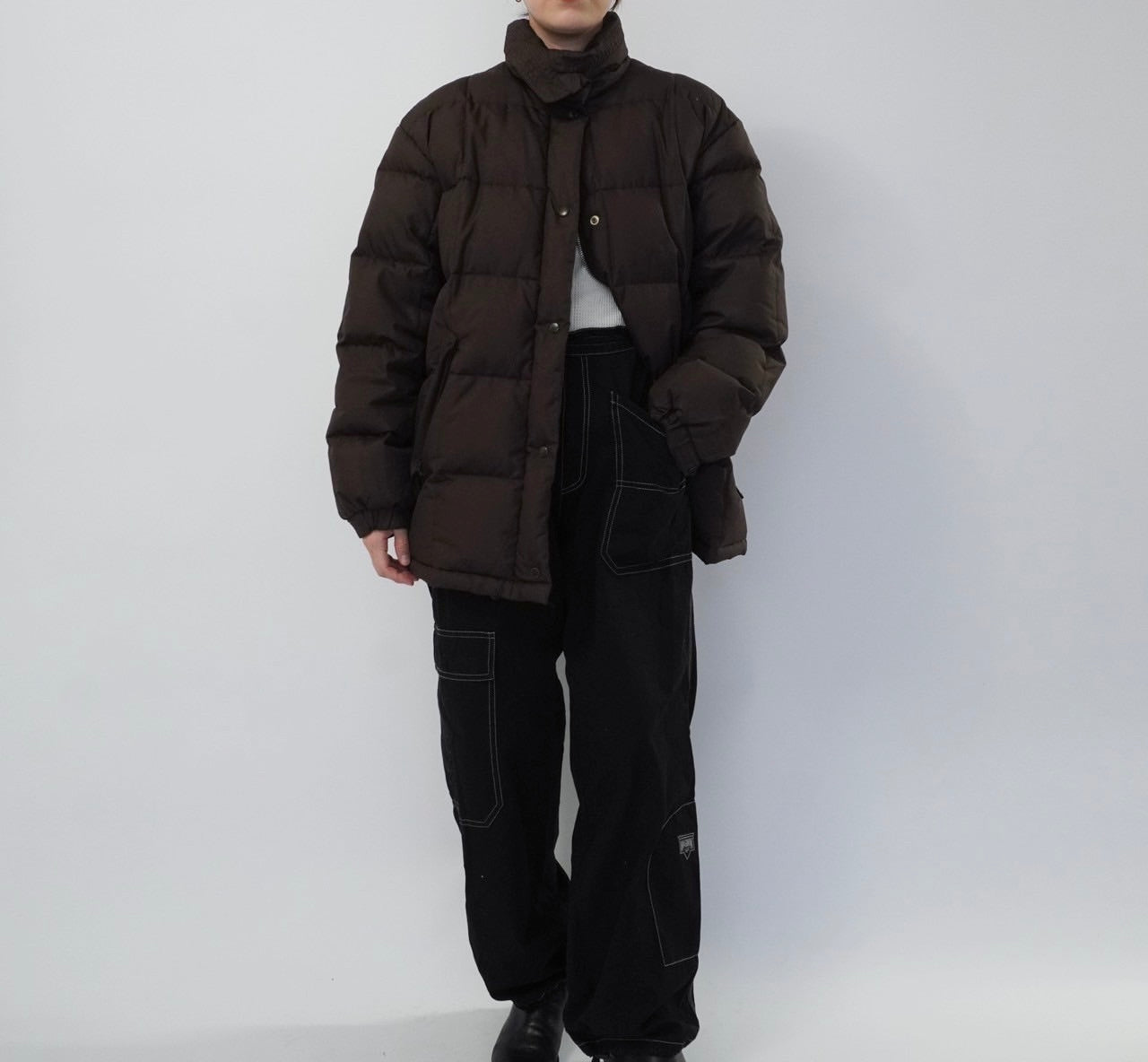 90s Brown Down Jacket
