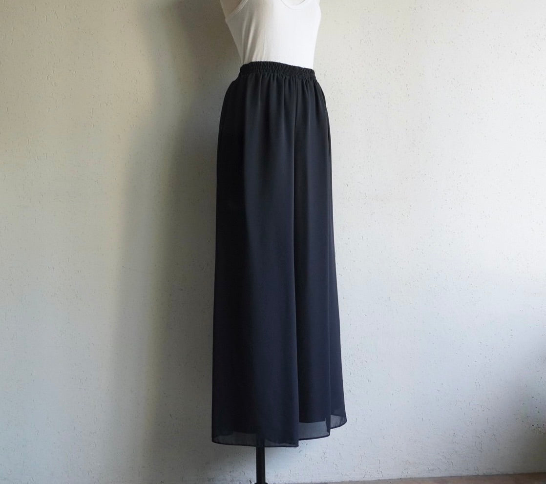 90s Black Wide Pants Made in USA