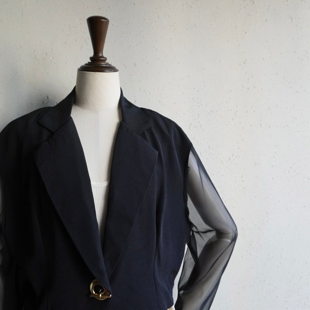 90s Sheer Sleeves Jacket,Blouse Made in USA