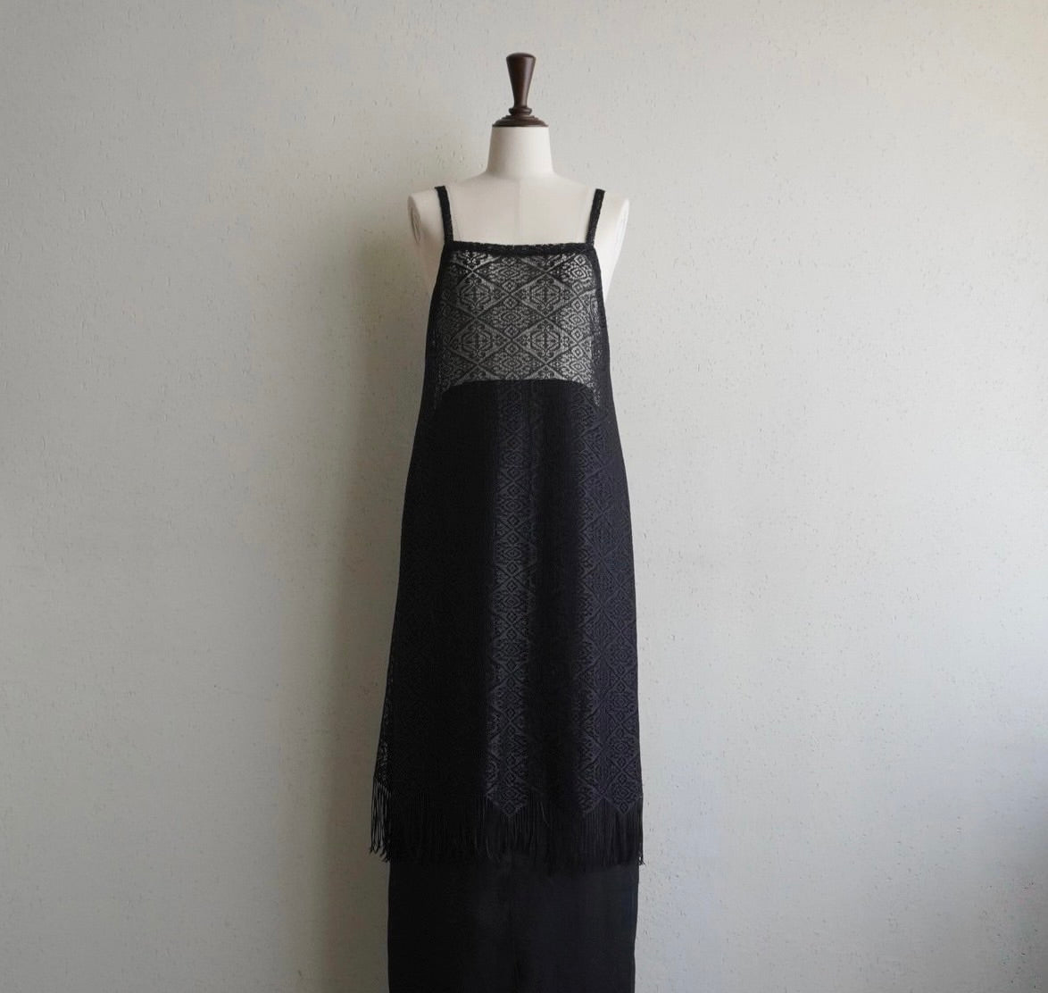 90s Fringe Lace Dress