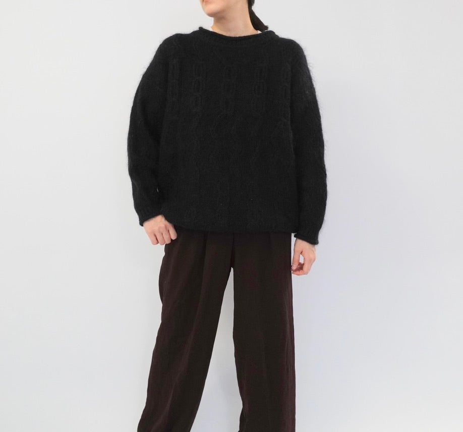 90s Black Mohair Knit