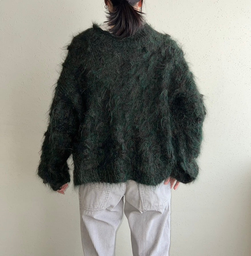 80s Design Green Knit
