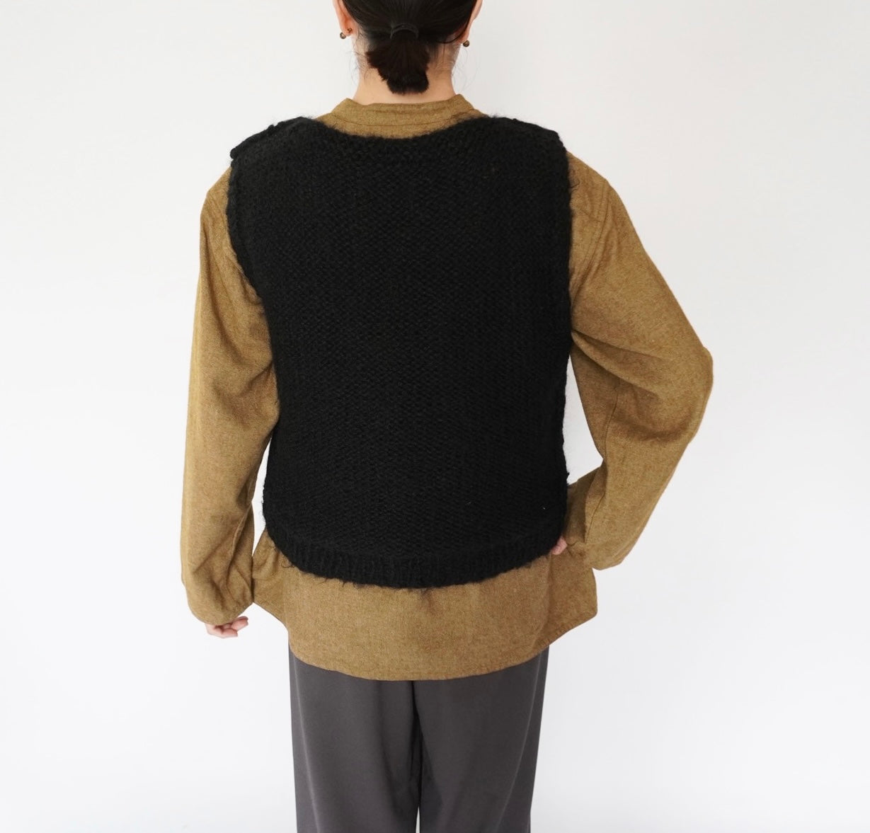 80s Black Knit Vest