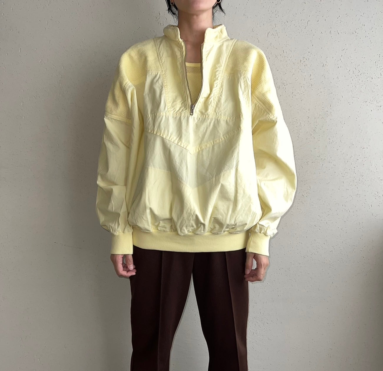 90s EURO Zipped Cotton Top