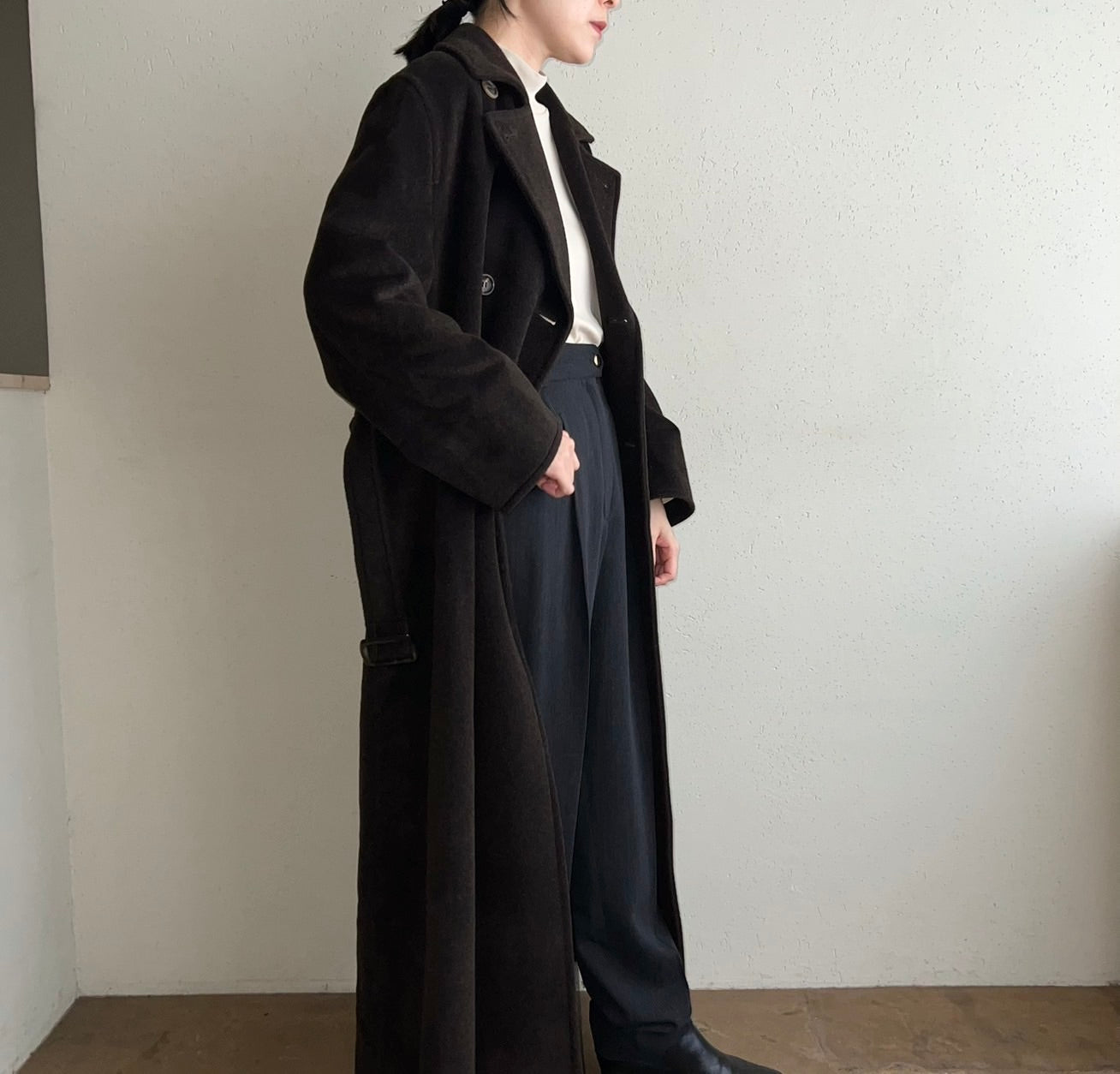 90s "MARELLA" Mohair Mix Coat Made in Italy