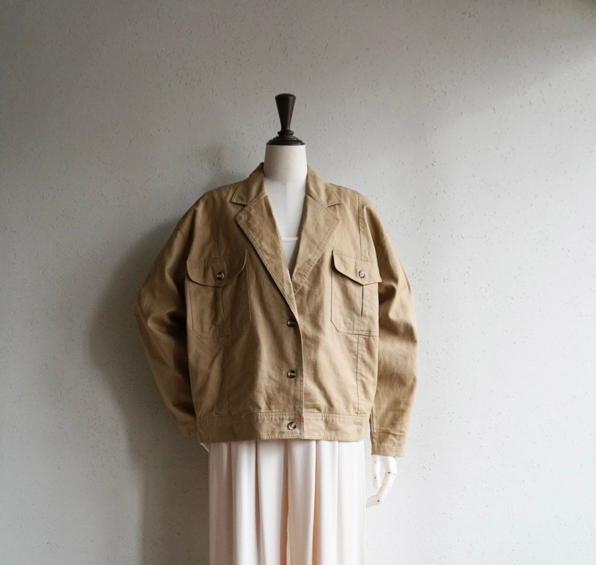 90s Linen Boxy Jacket