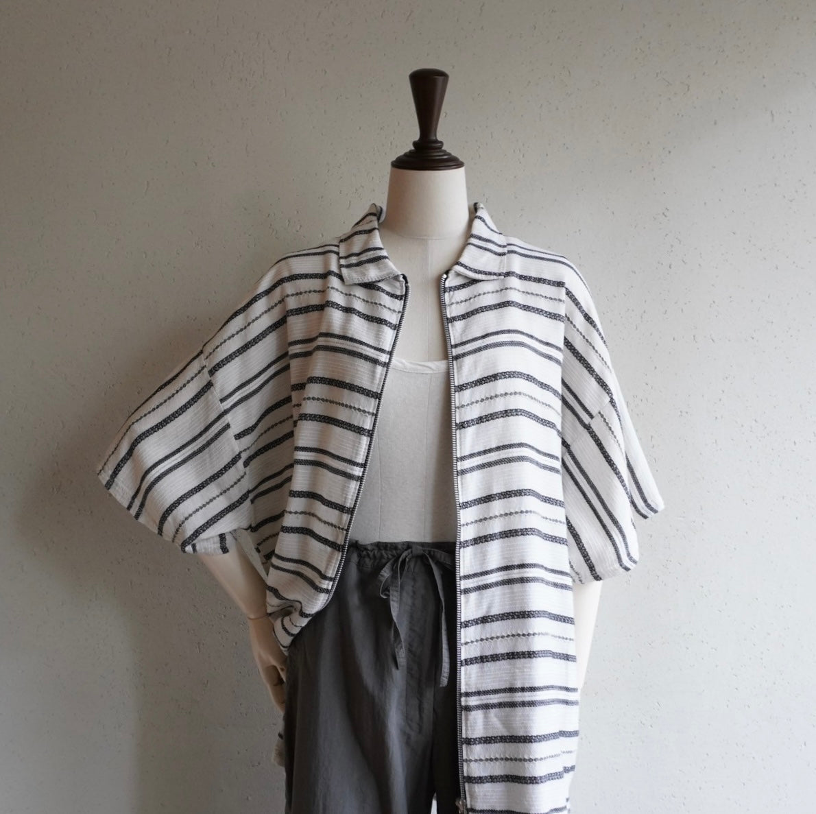 90s Striped Zip Shirt Made in Italy