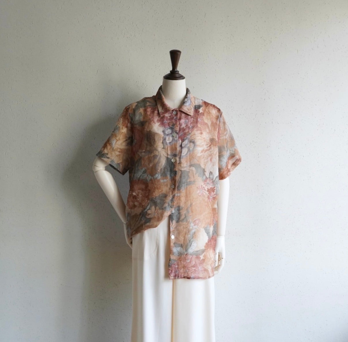90s Printed Sheer Shirt Made in USA