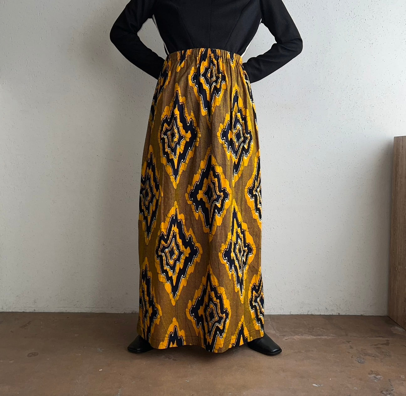 70s Printed Maxi Skirt