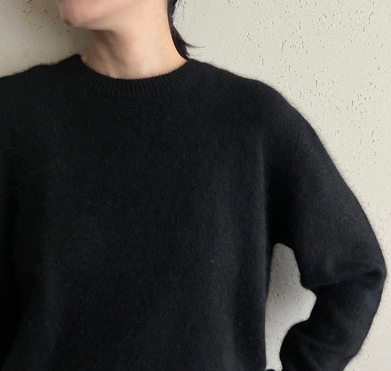 90s Black Angora Knit