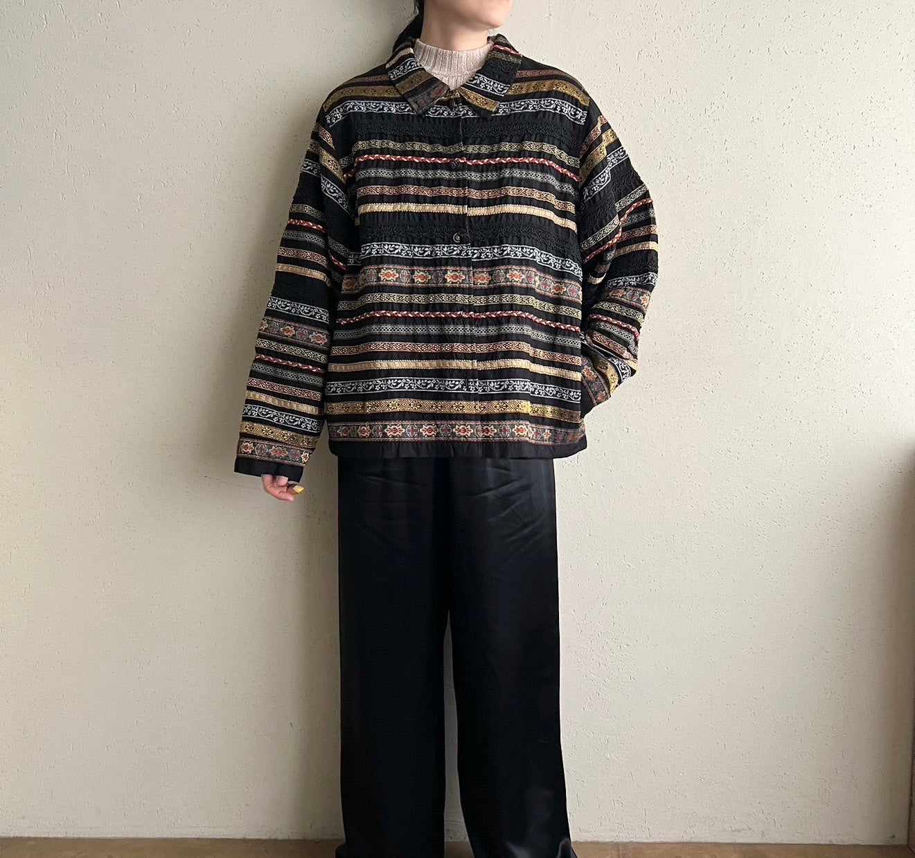 90s Design Silk Jacket