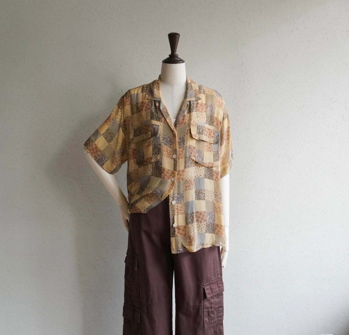 90s"NORTON & WILSON" Printed Silk Shirt Made in Italy