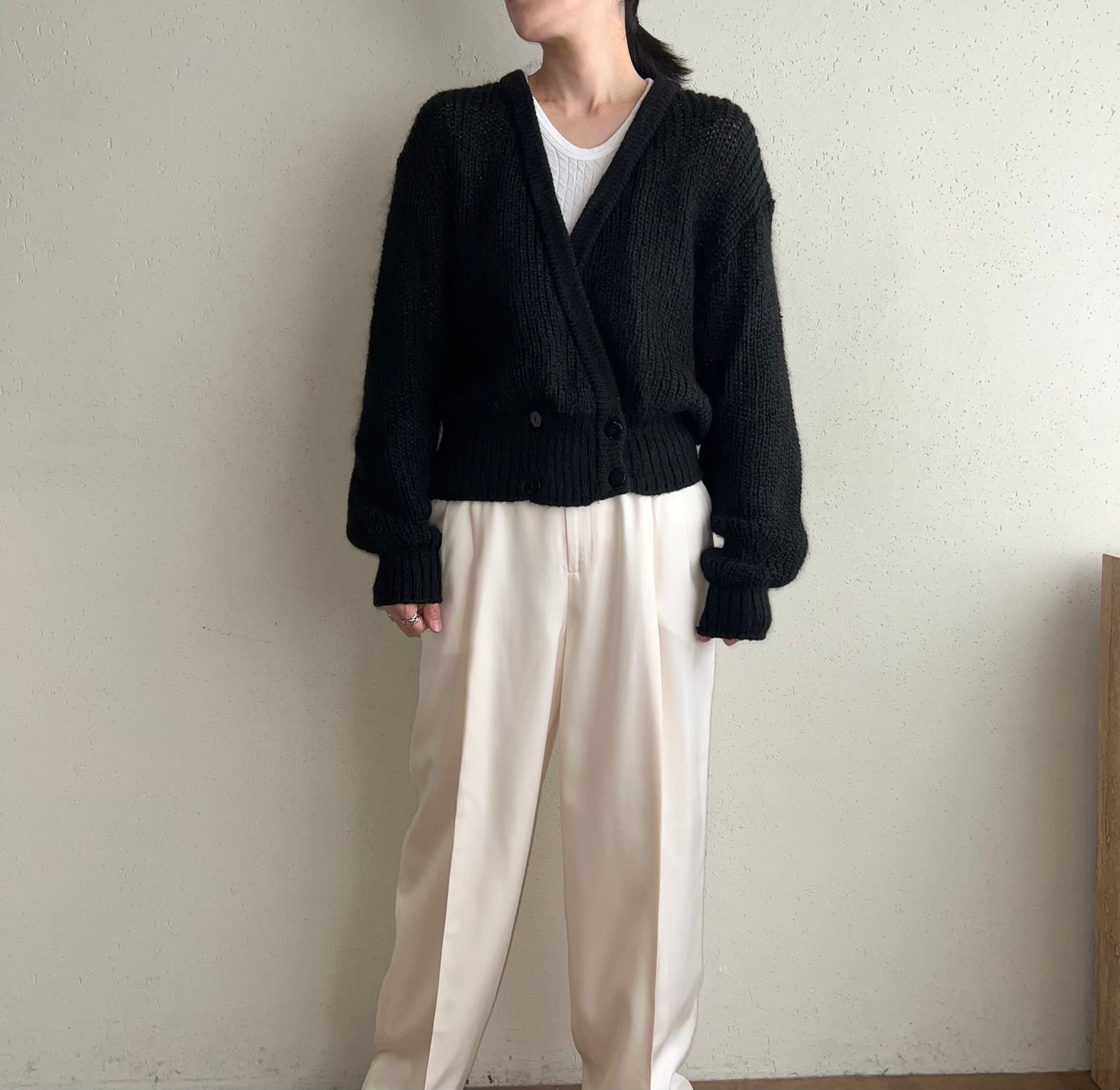 90s Mohair Knit Cardigan Made in UK