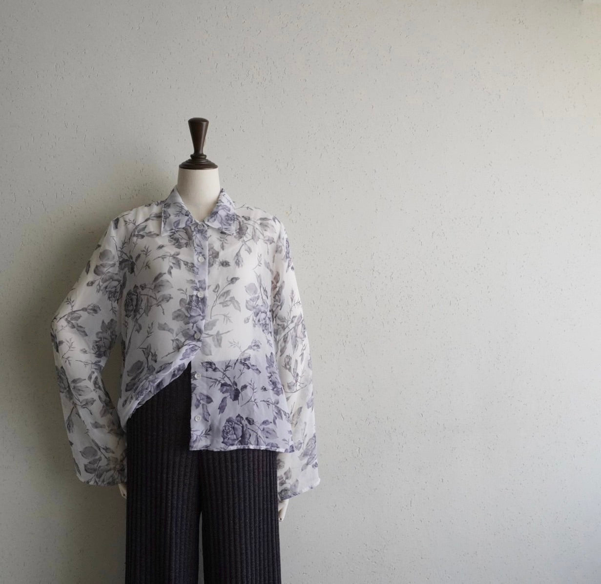 90s Sheer Printed Shirt