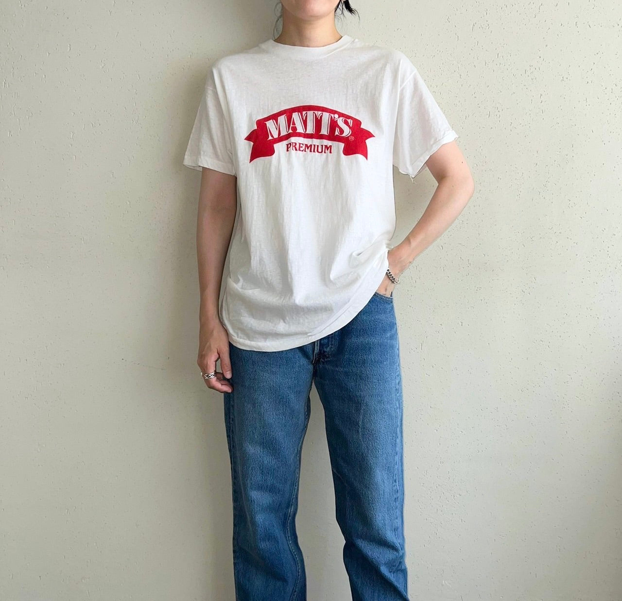 90s "Matt's Premium" Printed T-shirt