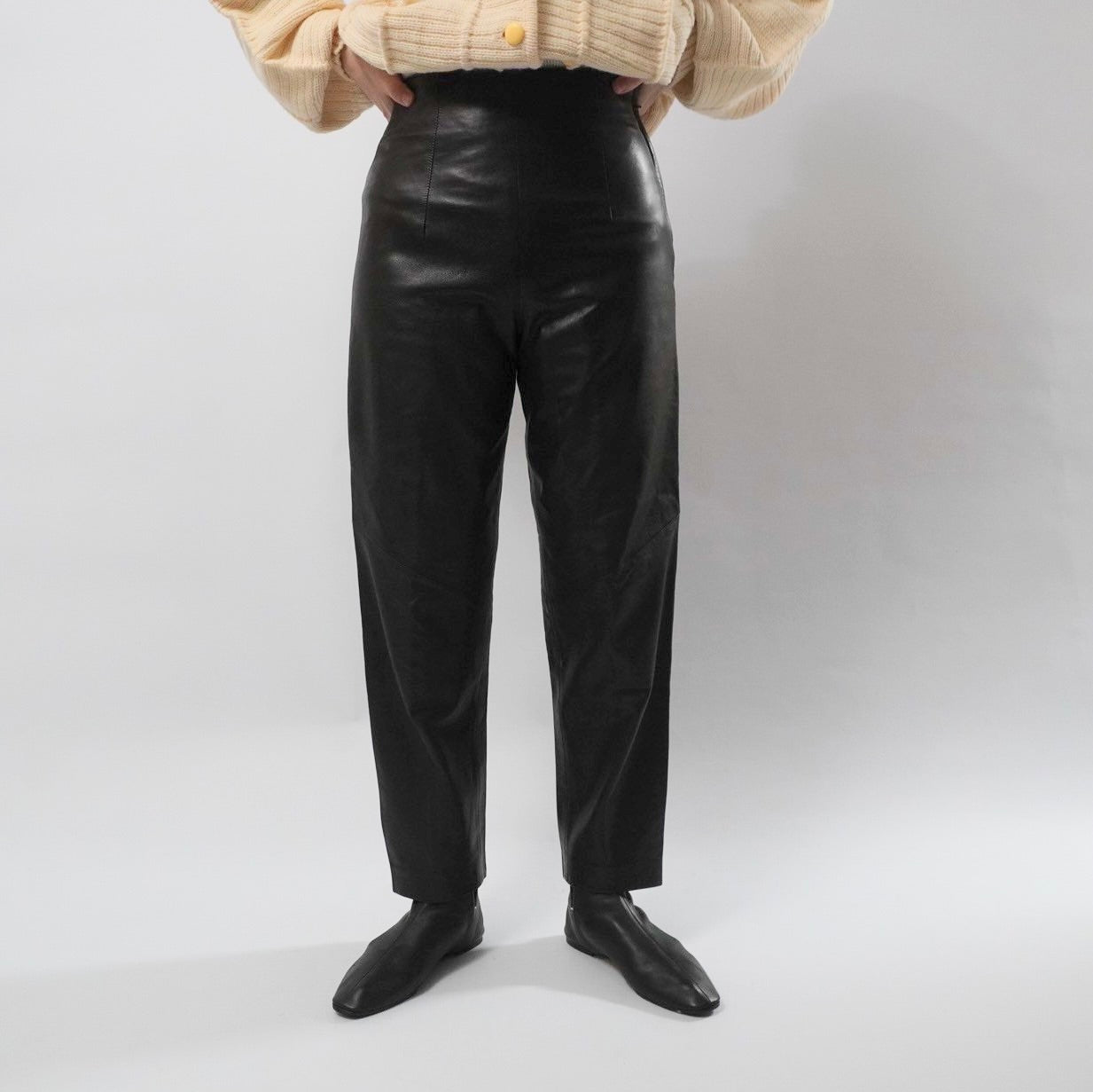 90s Black Leather Pants