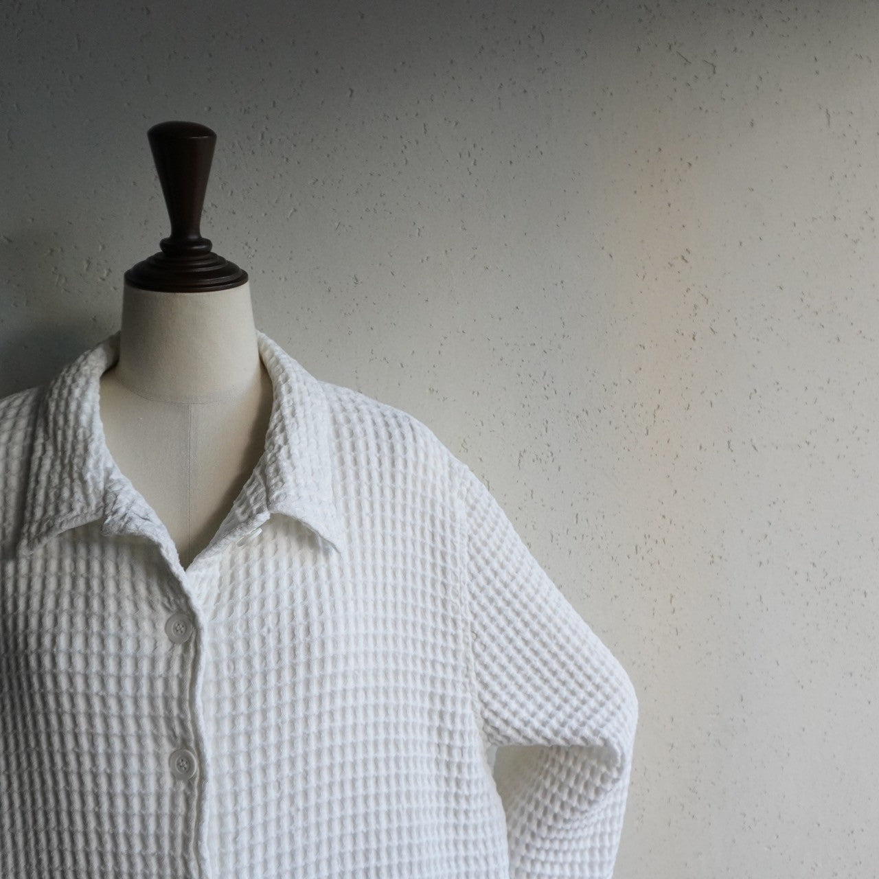 90s White Waffle Shirt