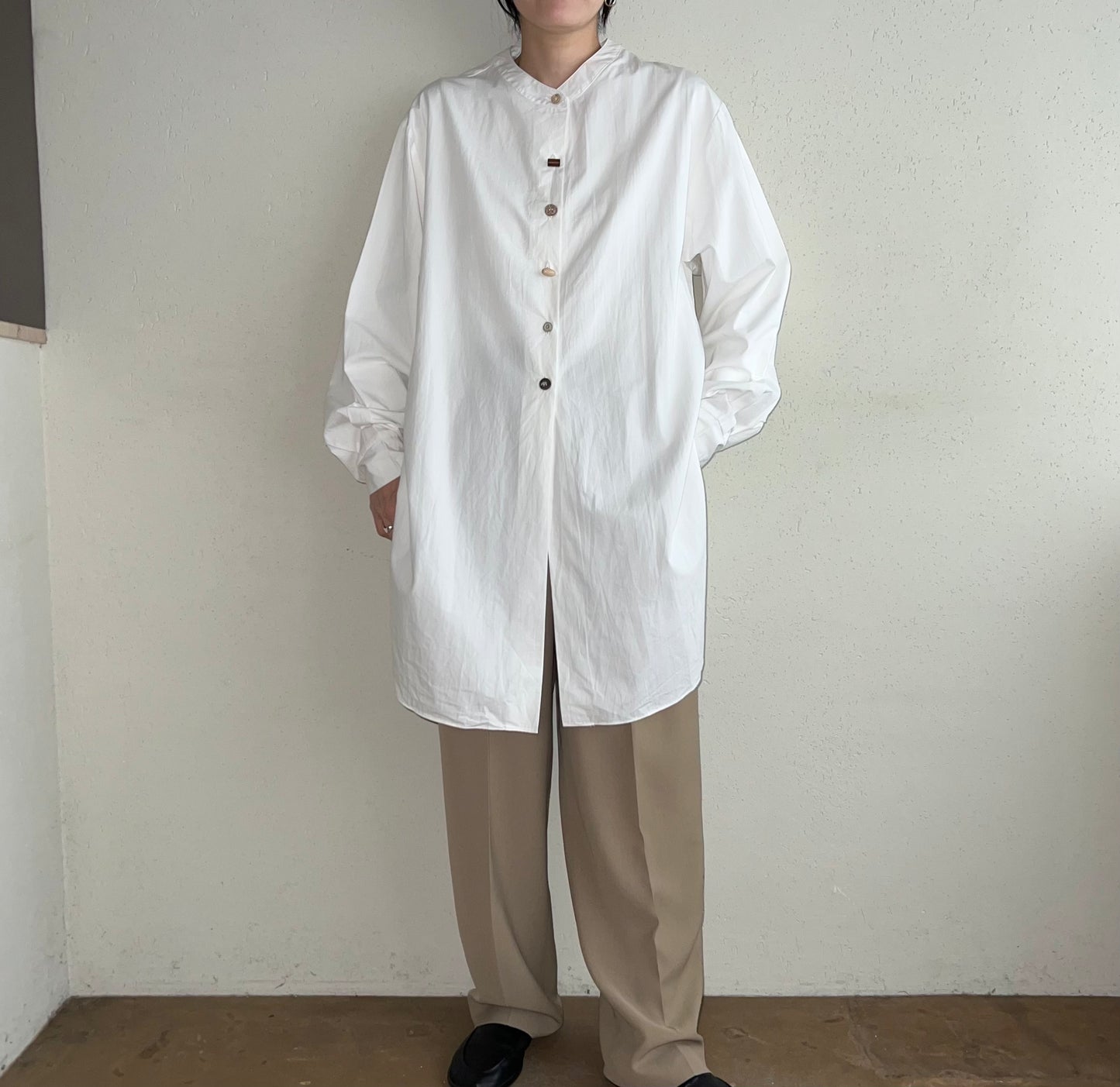 90s White Cotton Shirt Made in USA