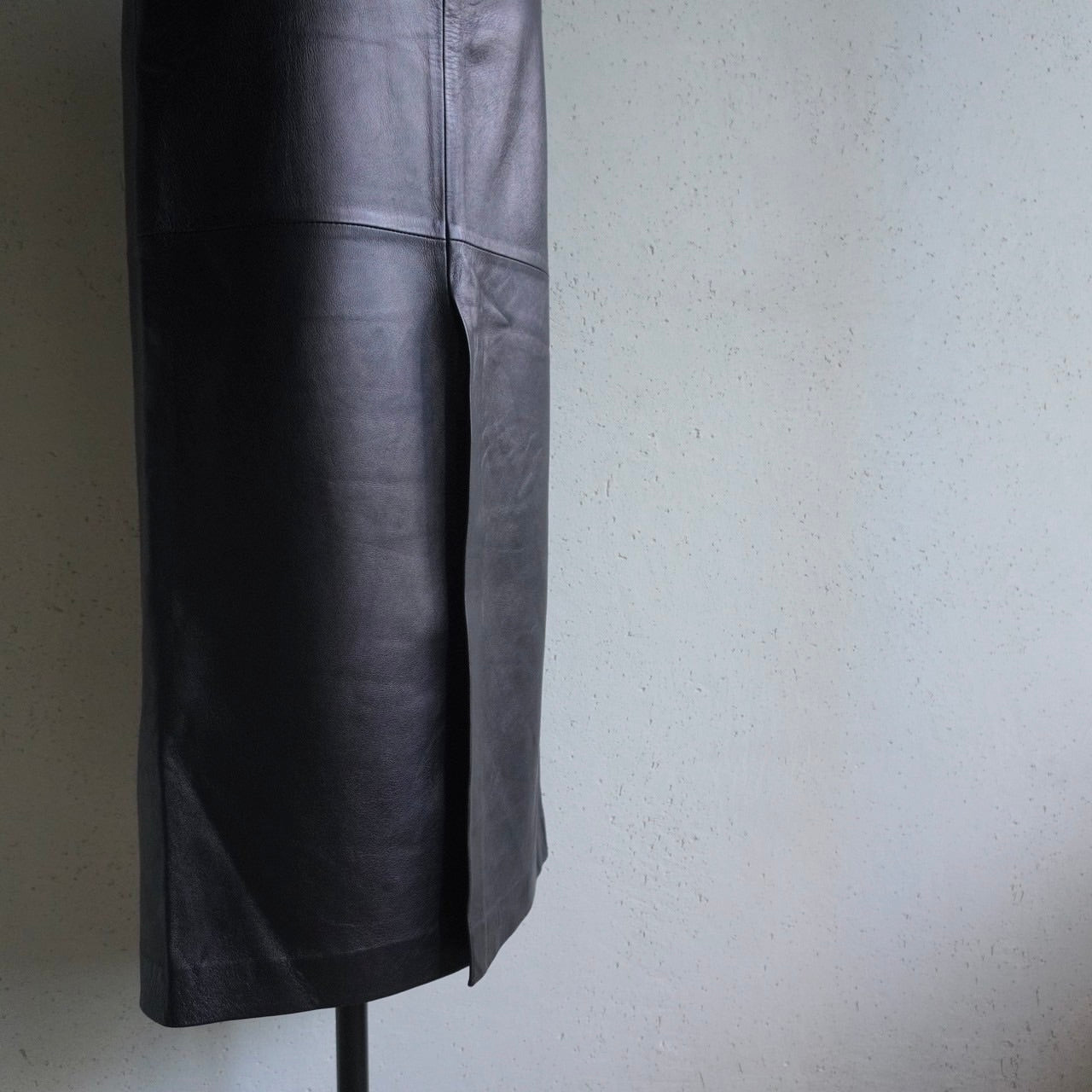 90s Black Leather Skirt