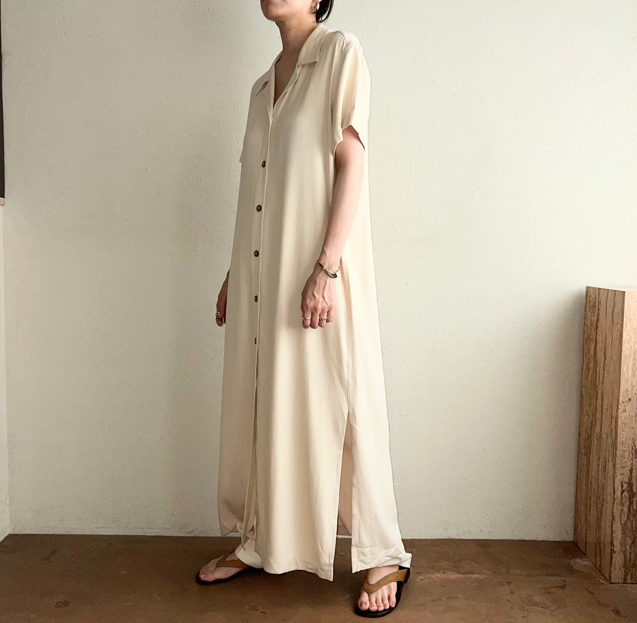 90s Silk Shirt Dress