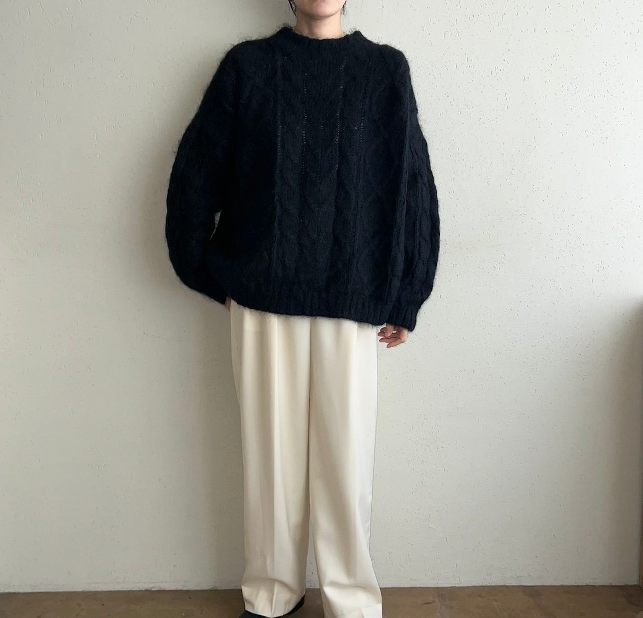 90s Black Mohair Knit