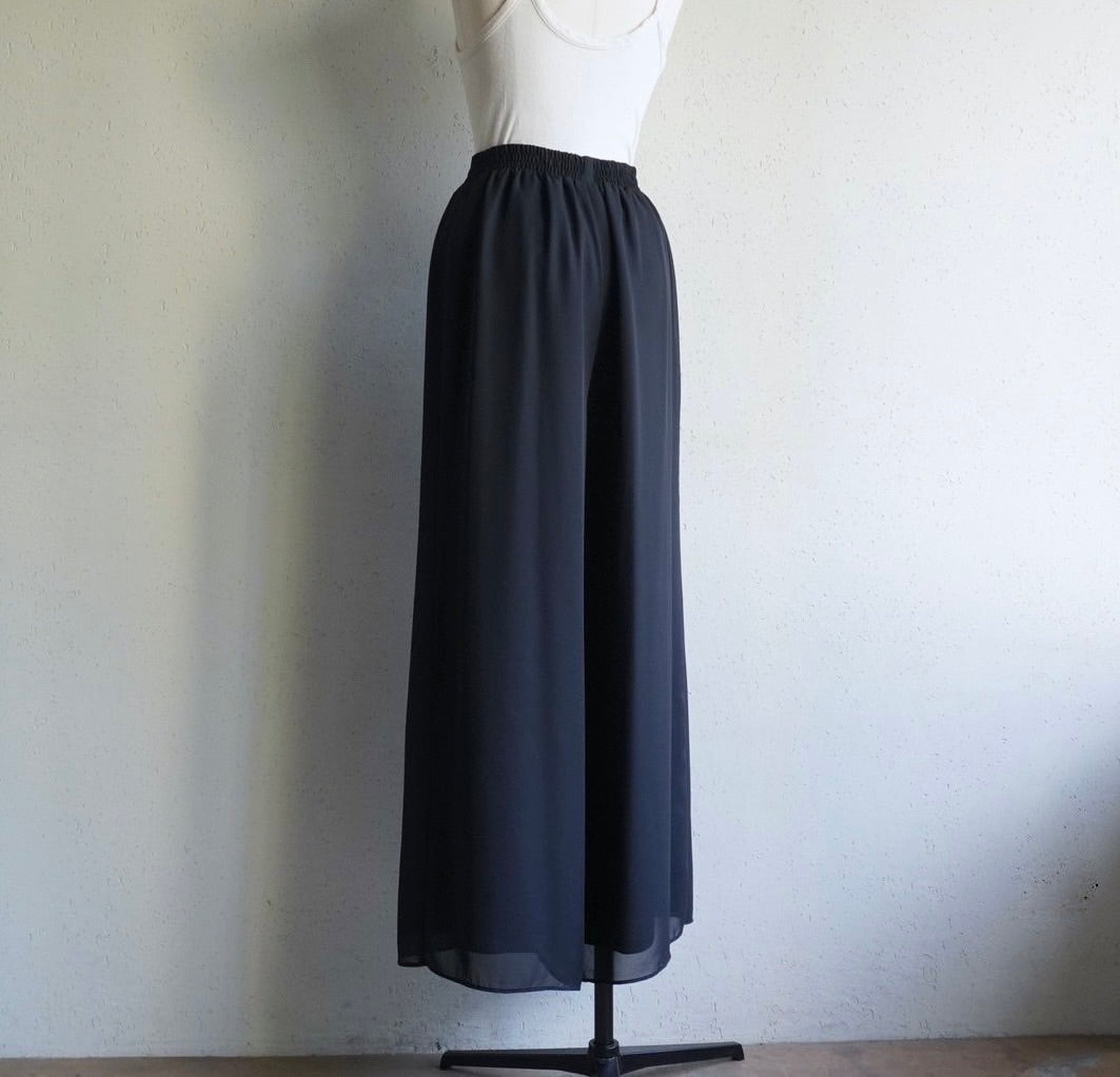90s Black Wide Pants Made in USA