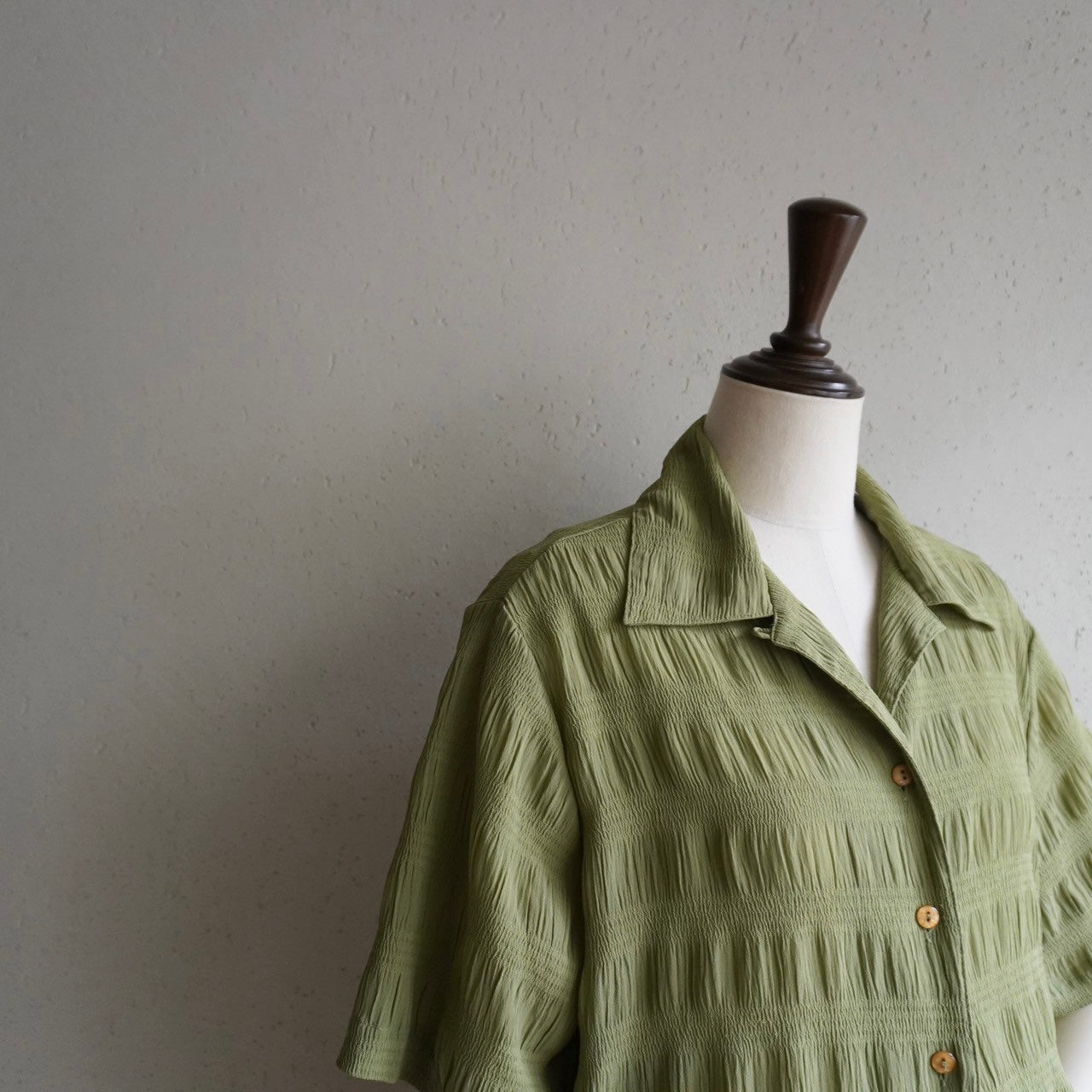90s Pleat Green Shirt