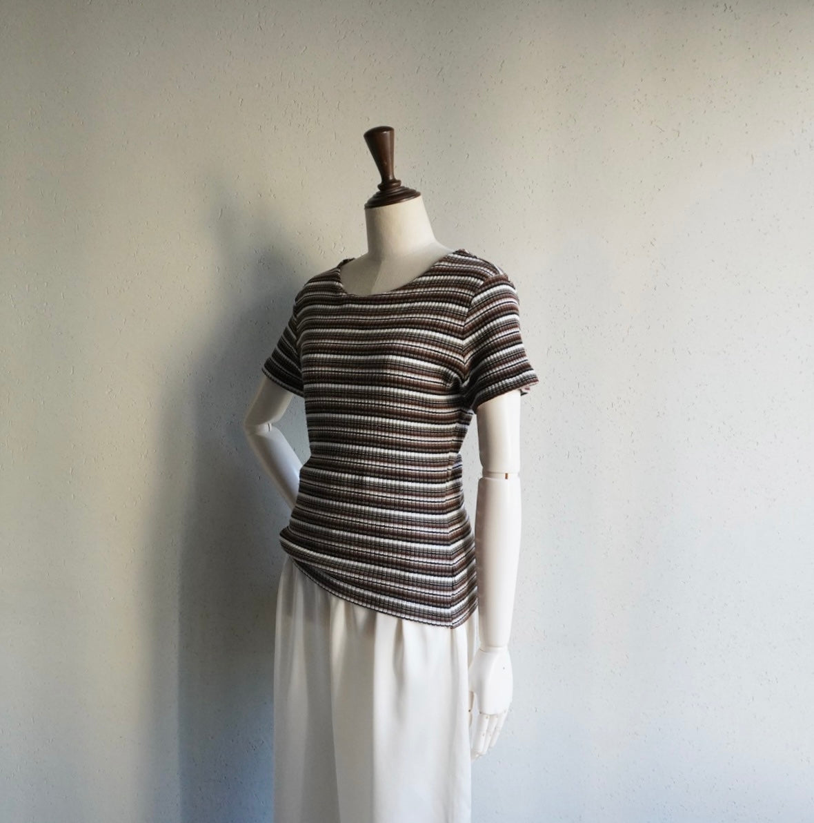 90s Brown Striped Top