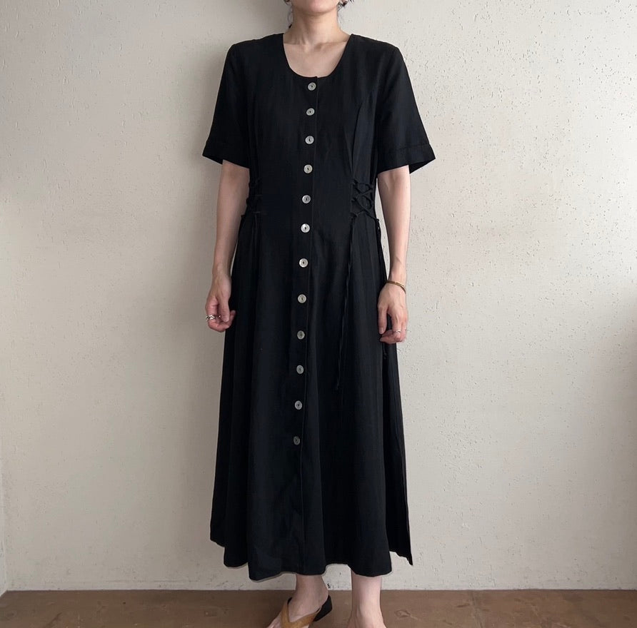 90s EURO Side Lace up Dress