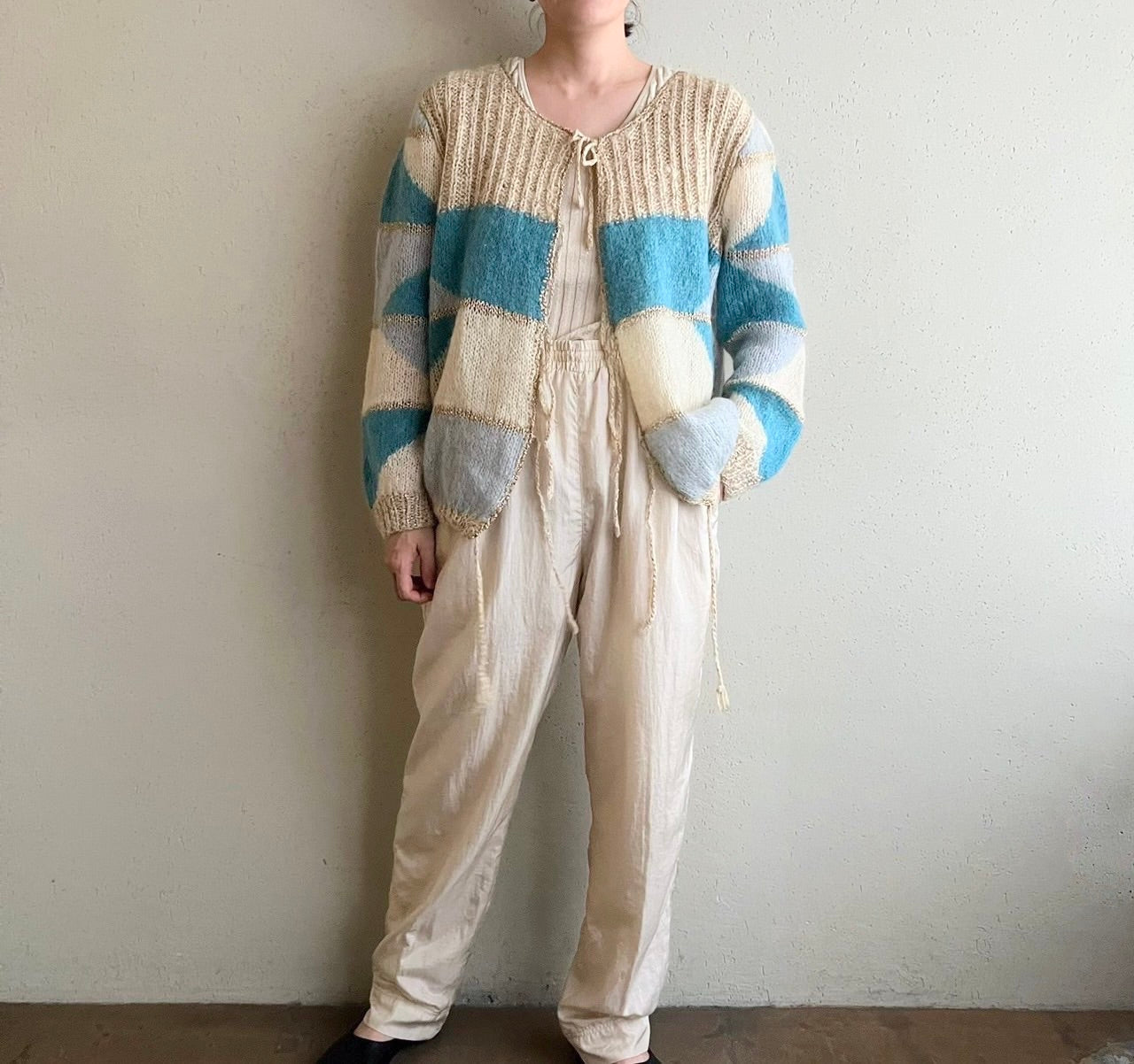 80s Design Knit Cardigan
