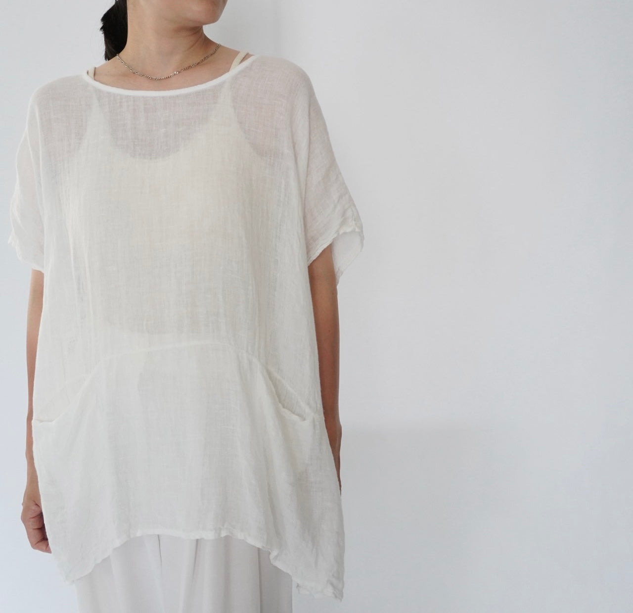 90s Linen Top Made in Italy
