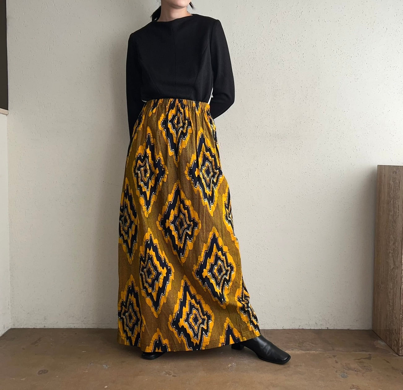 70s Printed Maxi Skirt