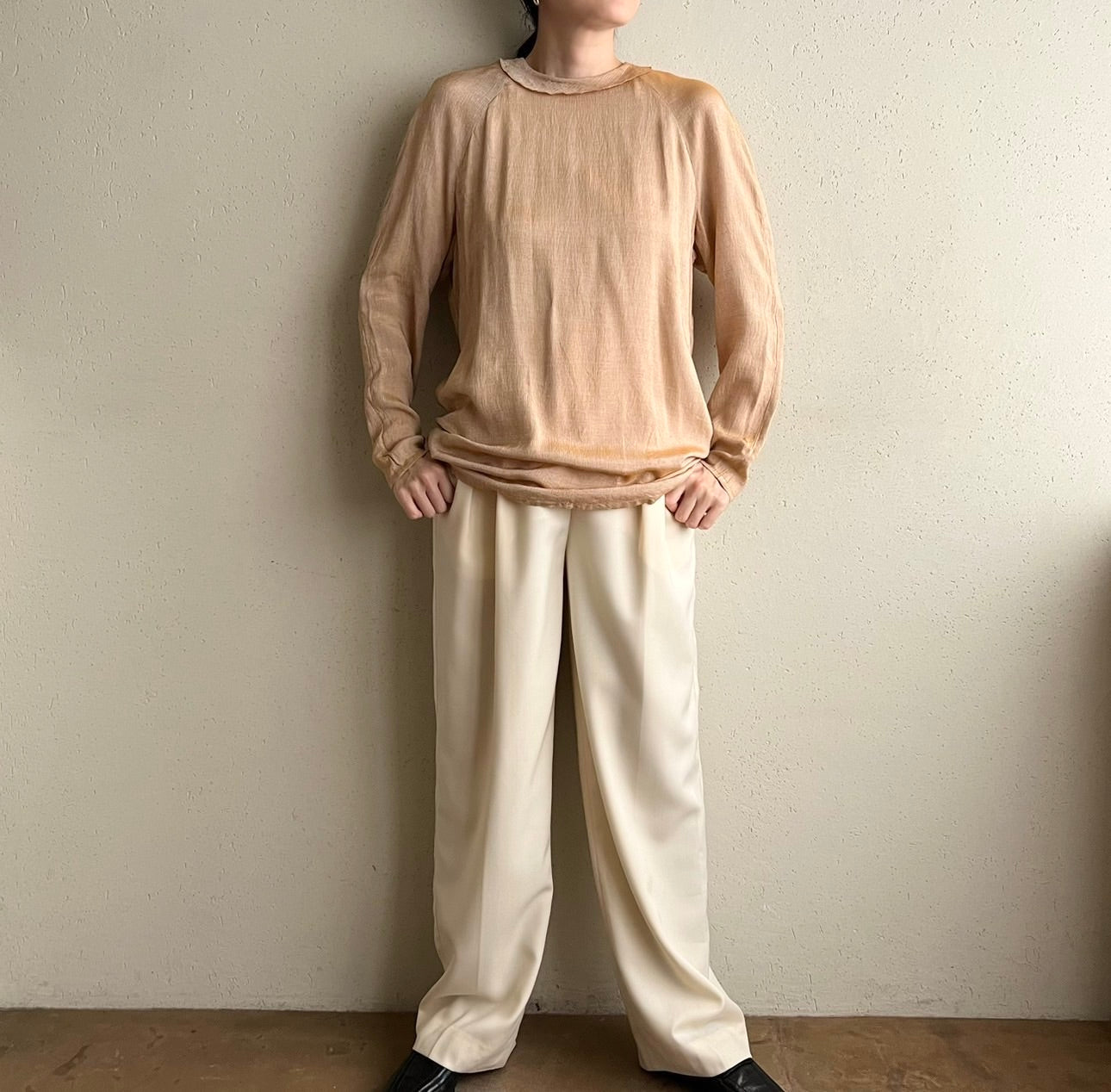 90s Pale Orange Blouse