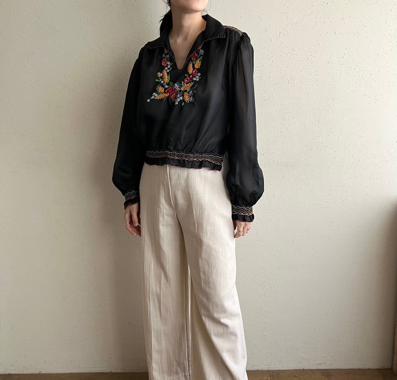 70s Embroidery Top