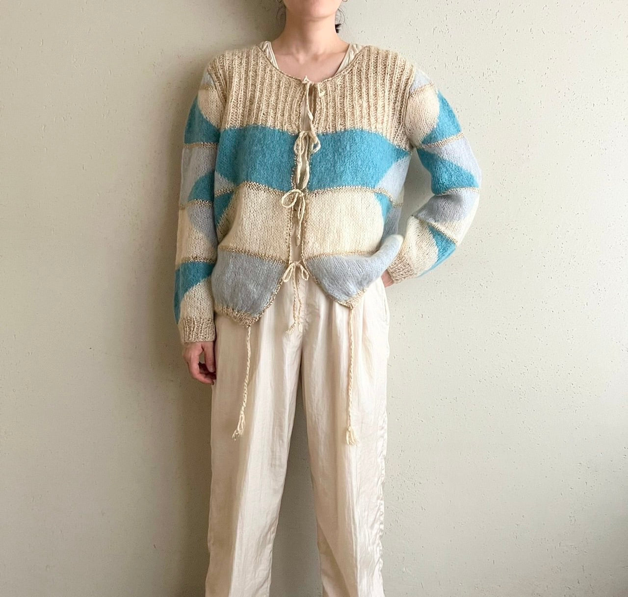 80s Design Knit Cardigan