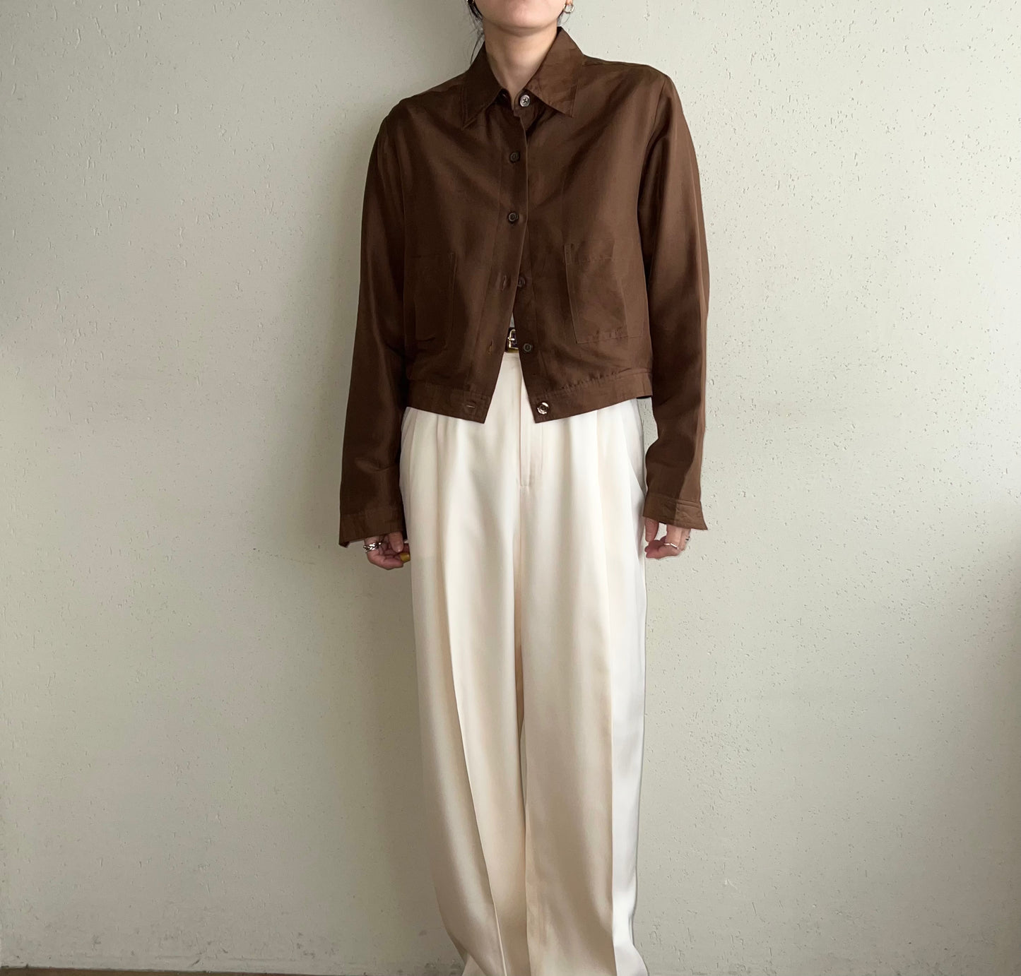 90s Silk Shirt Jacket