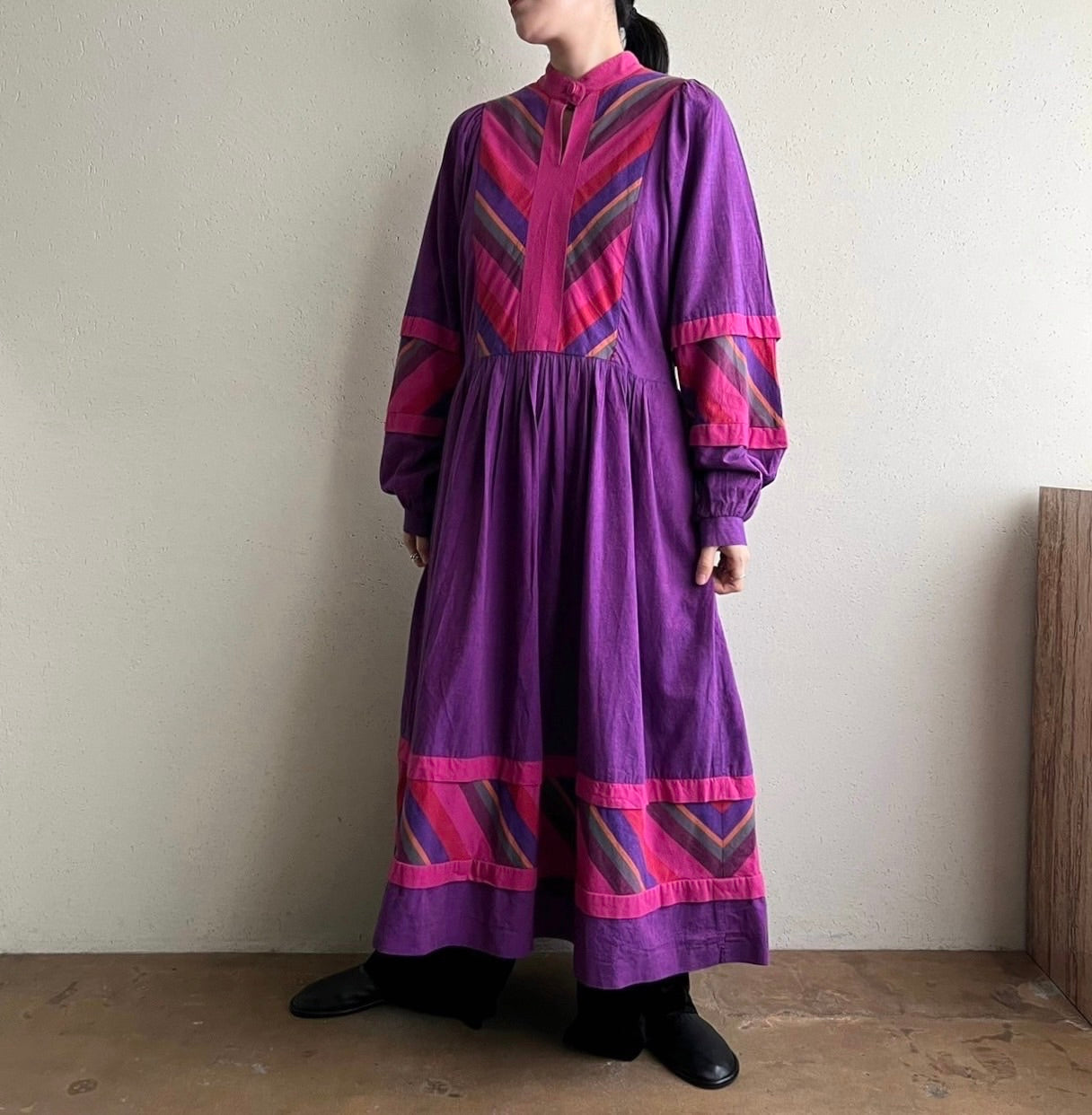 80s "Westfalenstoffe" fabric Dress Made in W.Germany