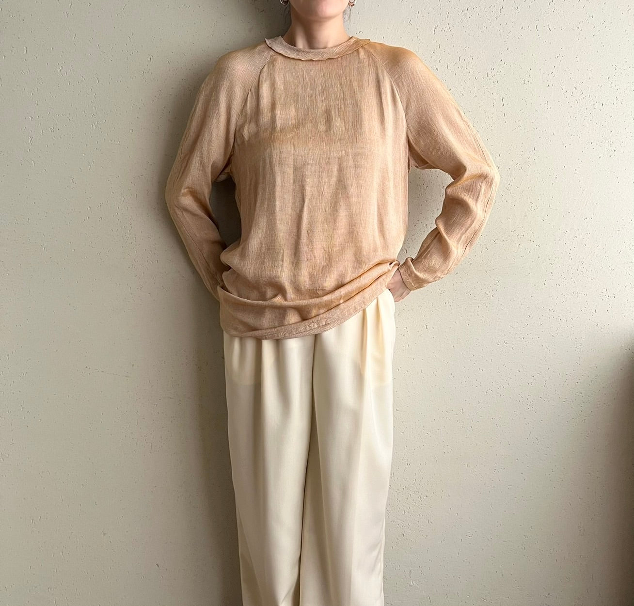 90s Pale Orange Blouse