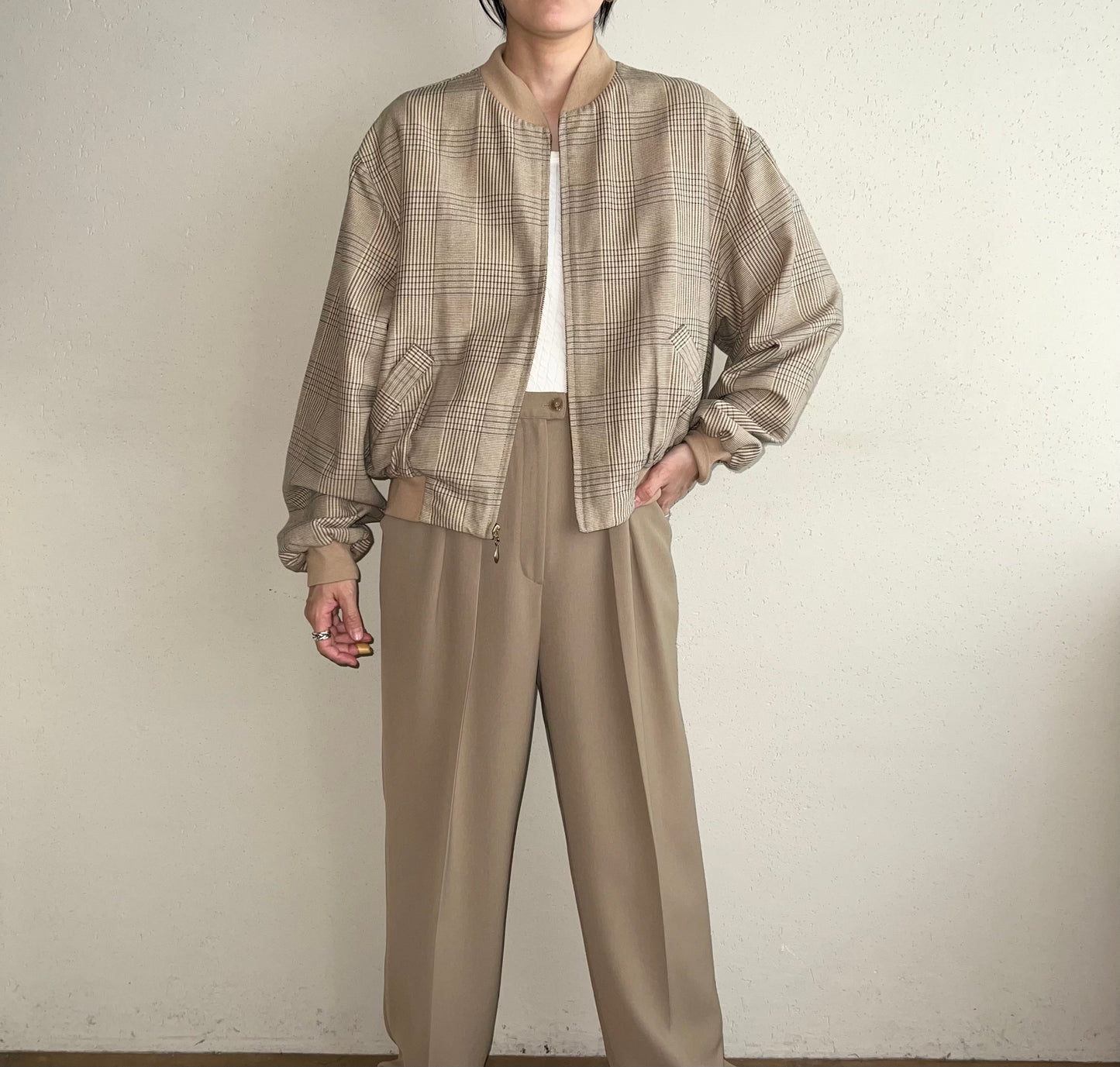 90s Plaid Light Jacket