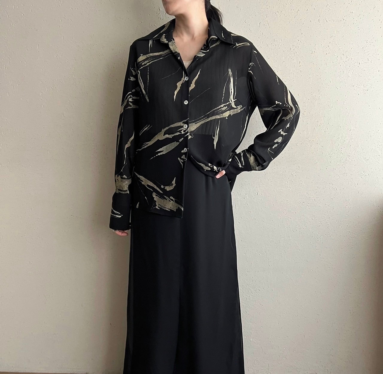 90s Sheer Shirt Made in Italy
