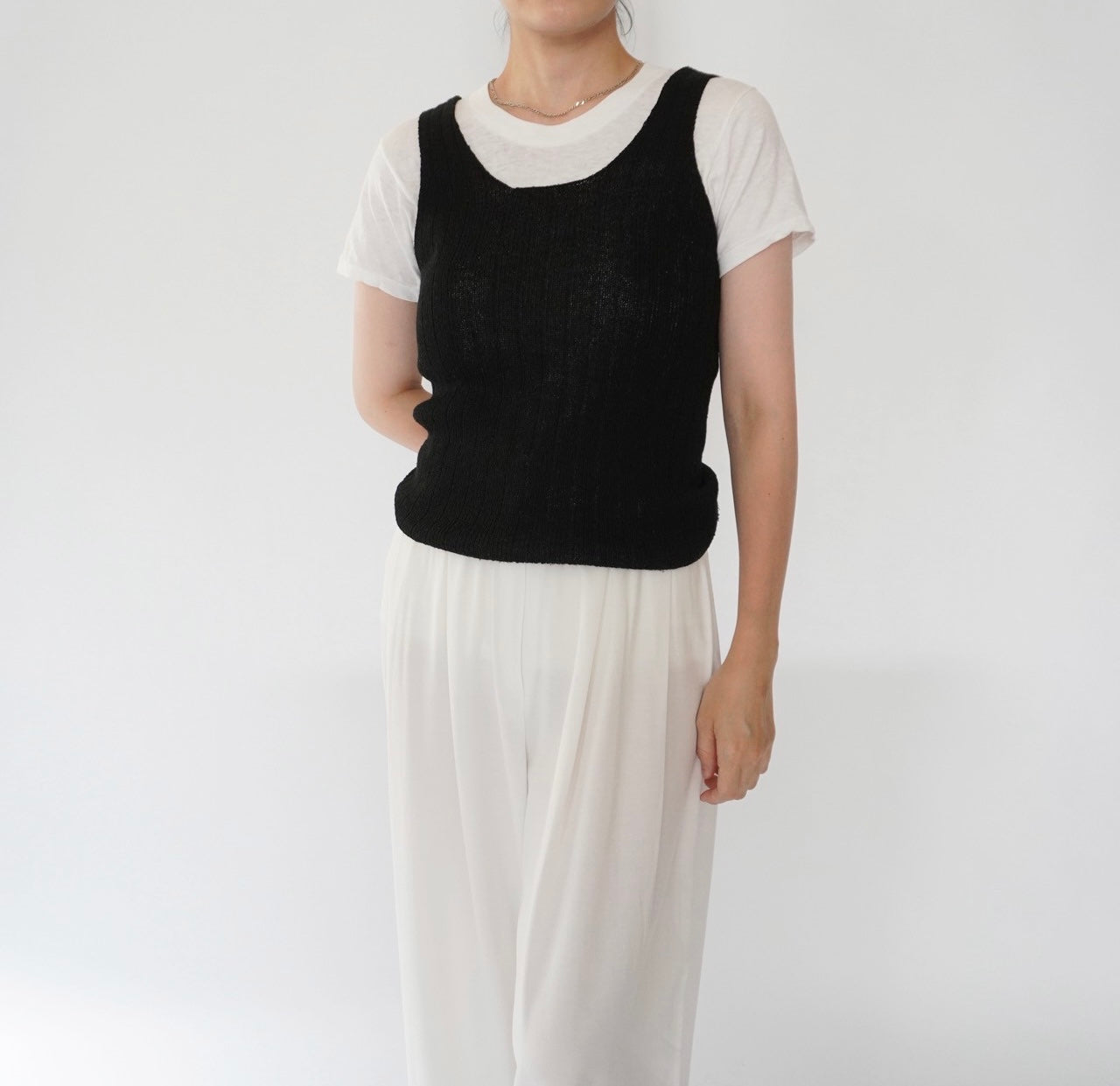 90s Ribbed Top Made in Italy