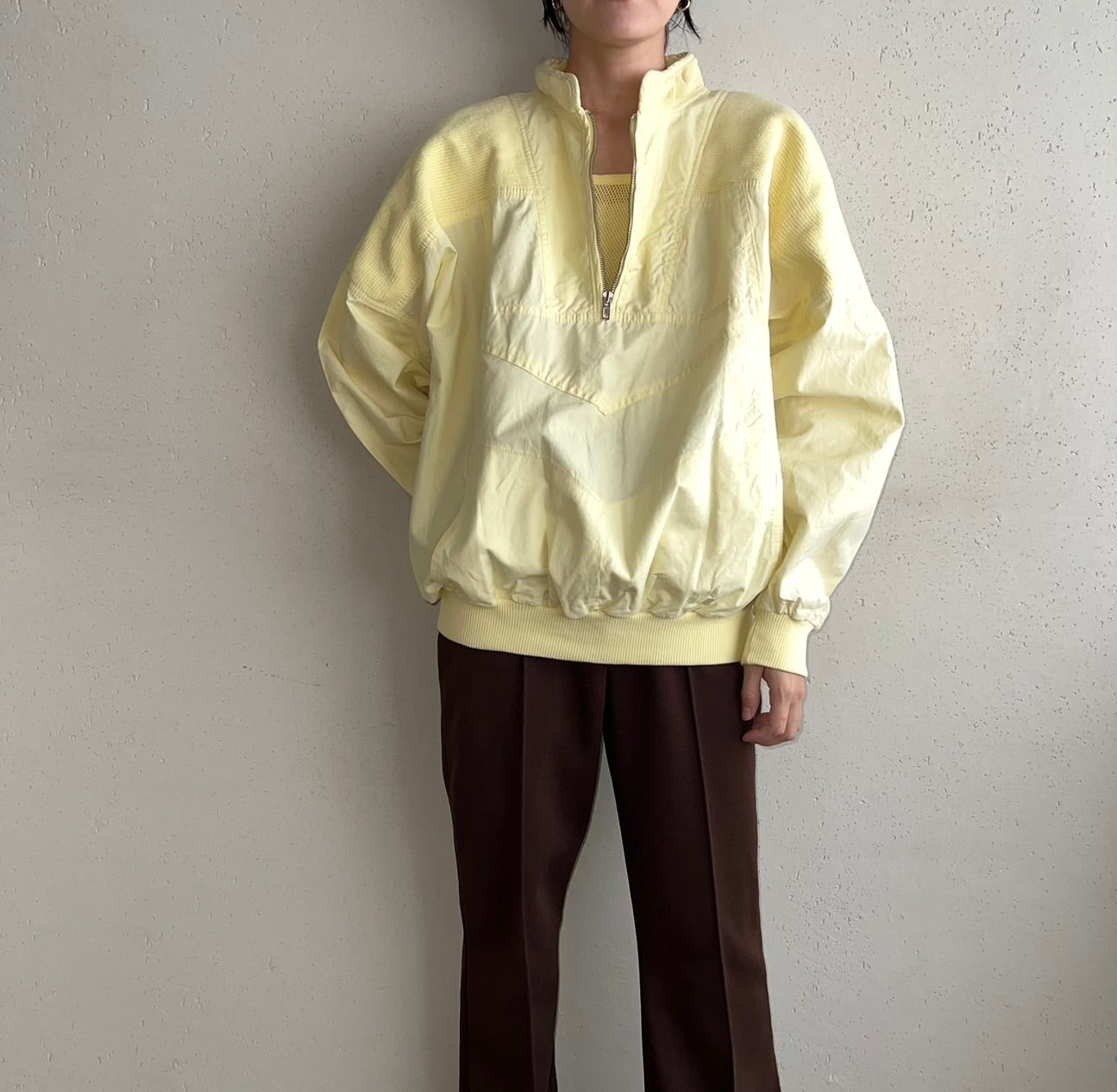 90s EURO Zipped Cotton Top