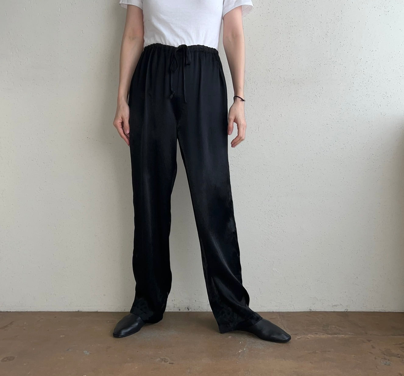 90s Black Satin Pants Made in USA