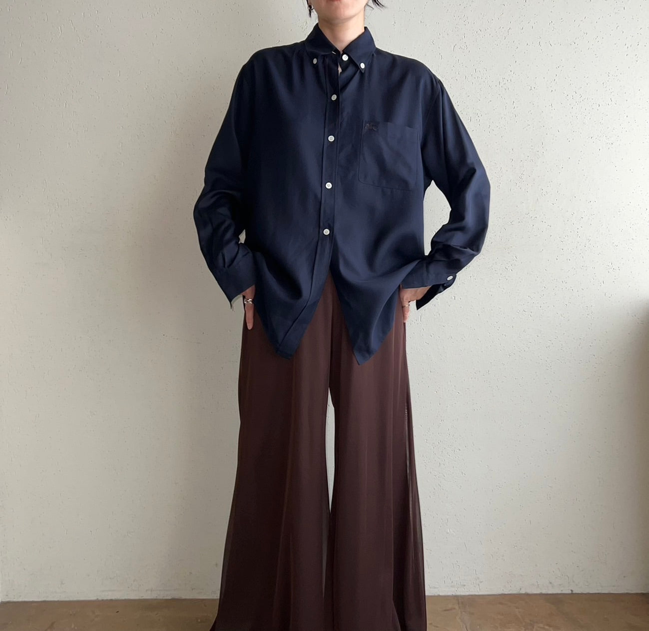 90s"Burberry's” Silk Shirt