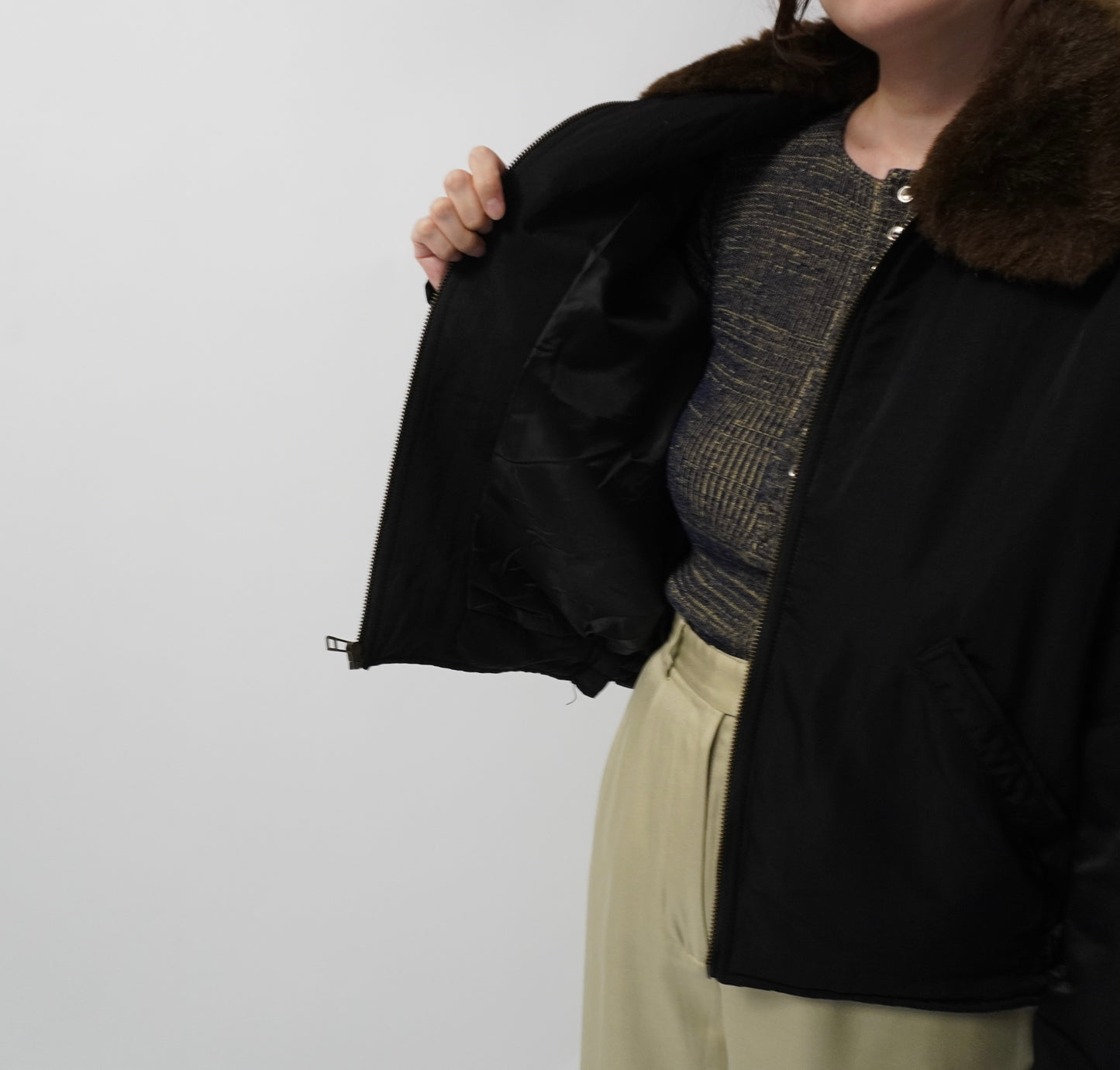 90s Black Nylon Jacket