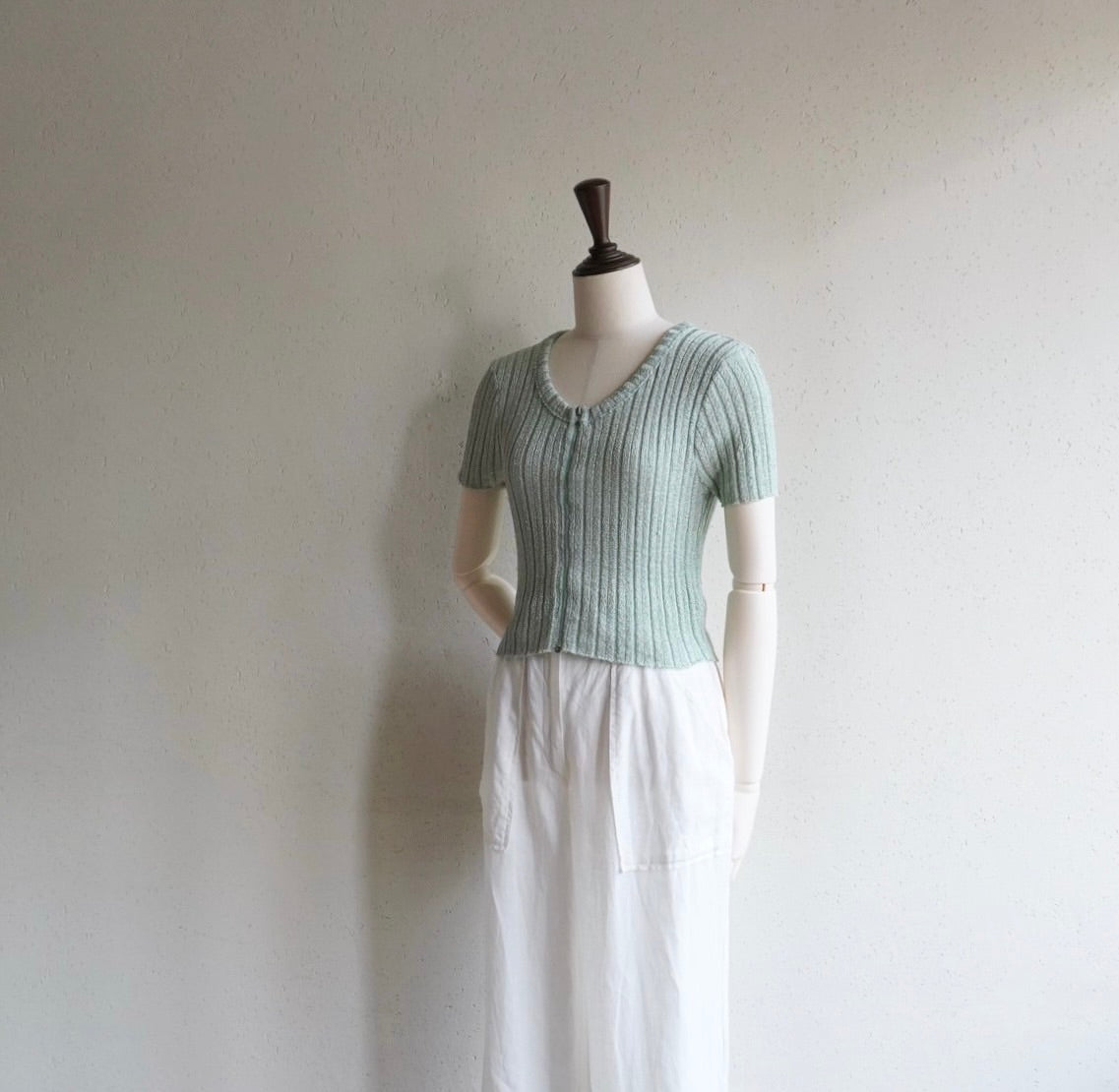 80s Ribbed Zip Top