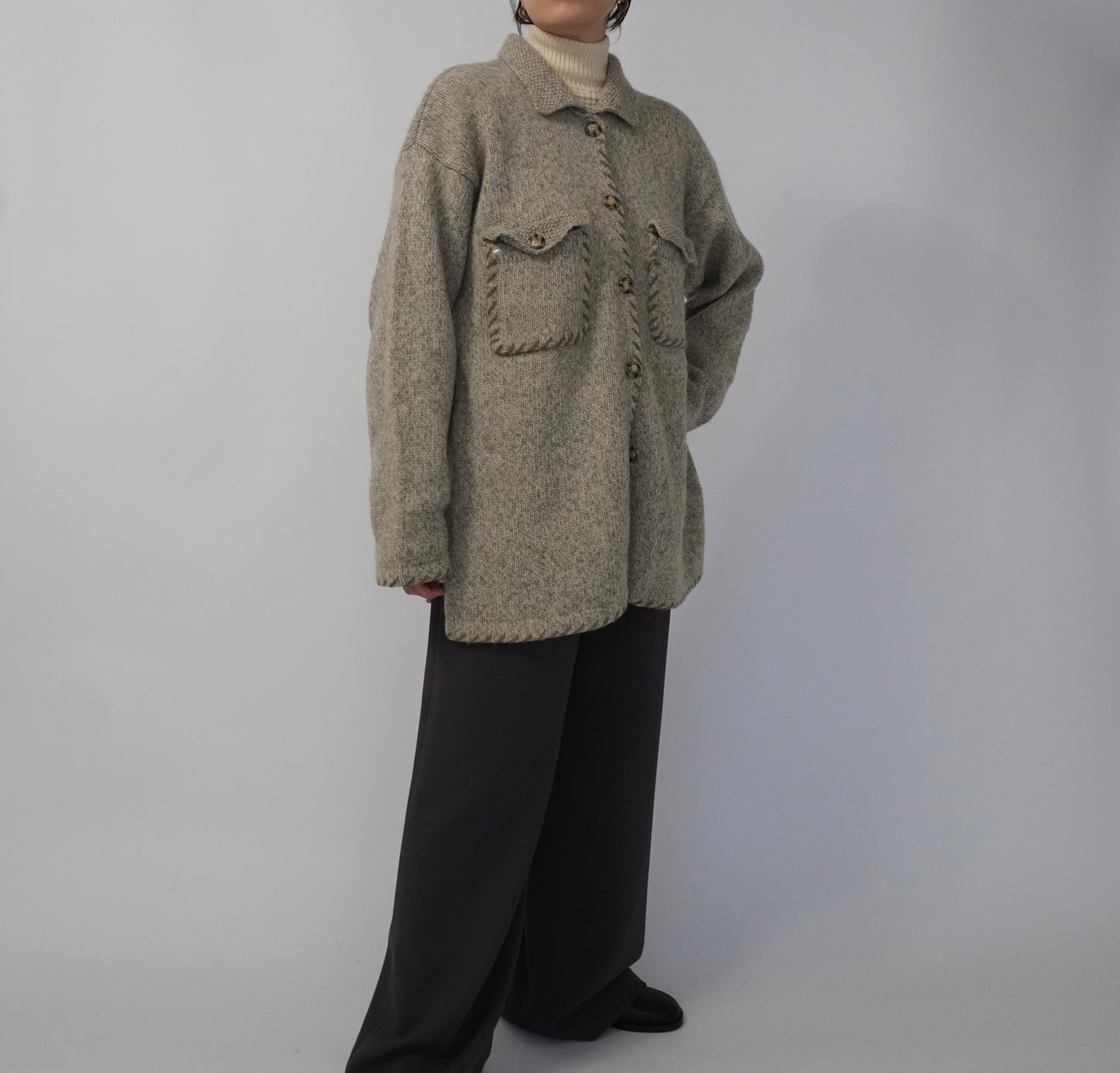 90s "EDDIE BAUER" Knit Cardigan