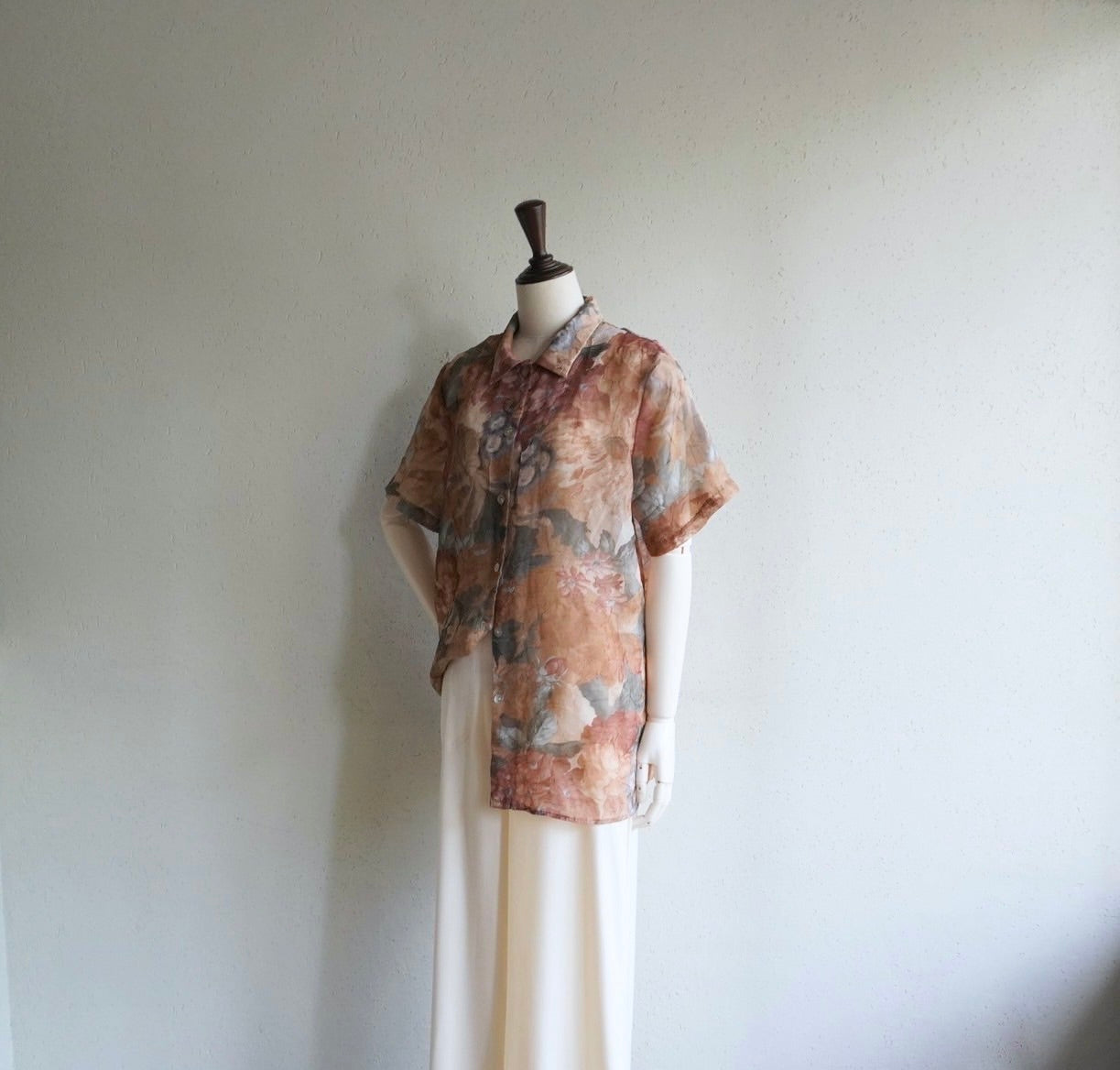 90s Printed Sheer Shirt Made in USA